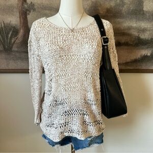Willi Smith Cream Knit Sweater